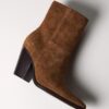 Botines vaqueros de piel