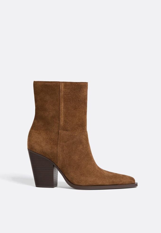Botines vaqueros de piel