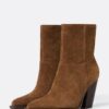 Botines vaqueros de piel