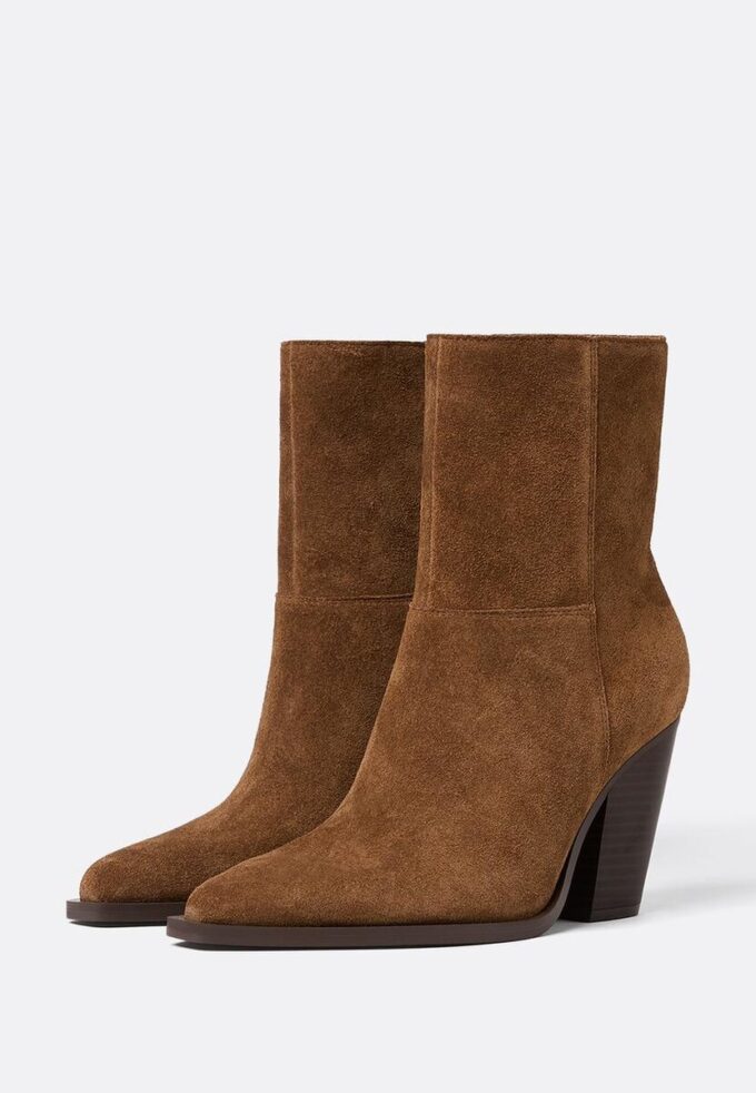 Botines vaqueros de piel
