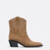 Botines vaqueros de piel serraje