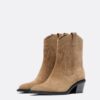 Botines vaqueros de piel serraje