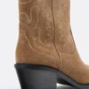 Botines vaqueros de piel serraje