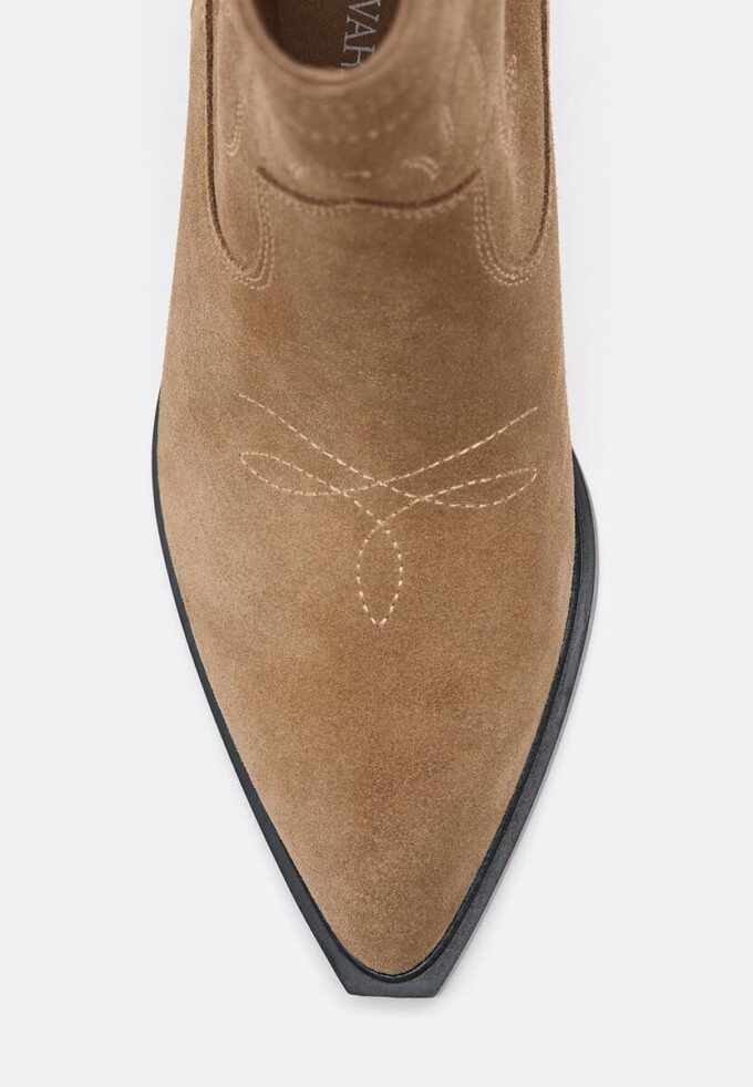 Botines vaqueros de piel serraje