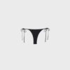 Braguita de bikini con cordones y tachuelas Braguita de bikini con cordones y tachuelas