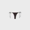 Braguita de bikini con cordones y tachuelas Braguita de bikini con cordones y tachuelas