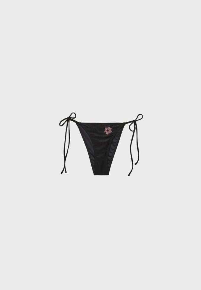 Braguitas de bikini brasileñas con flores bordadas Braguitas de bikini brasileñas con flores bordadas