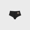 Braguitas de bikini tipo hotpant con flores bordadas Braguitas de bikini tipo hotpant con flores bordadas