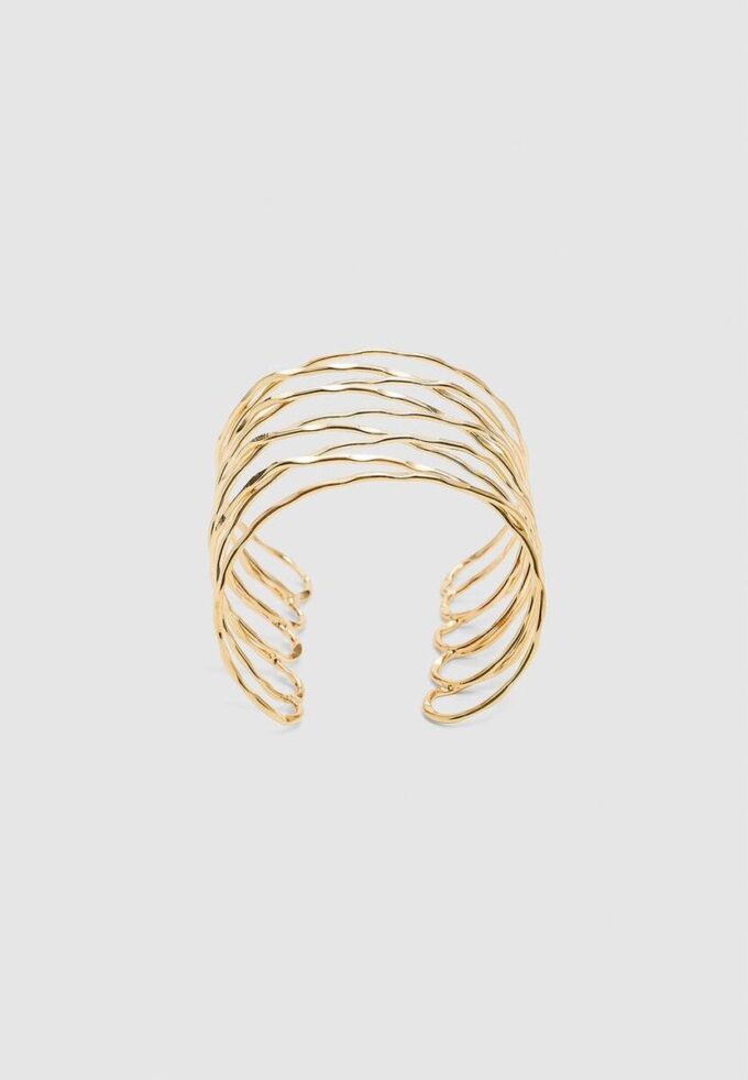 Brazalete rígido cruzado de manga redonda