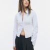 Camisa ajustada de bengalina con doble cremallera Camisa ajustada de bengalina con doble cremallera