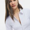 Camisa ajustada de bengalina con doble cremallera Camisa ajustada de bengalina con doble cremallera