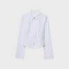 Camisa ajustada de bengalina con doble cremallera Camisa ajustada de bengalina con doble cremallera