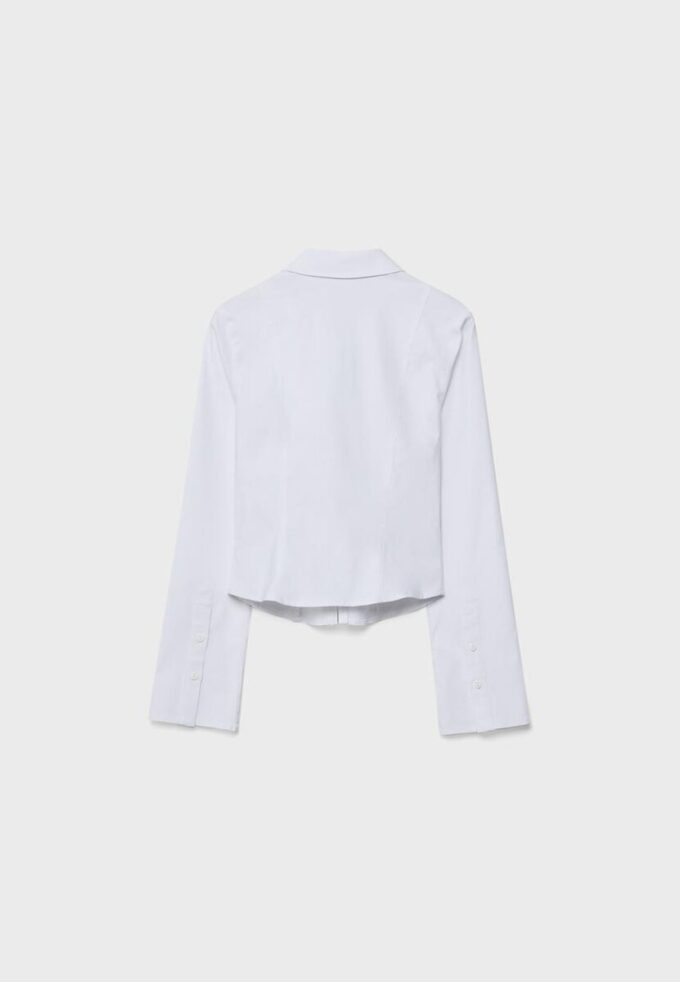 Camisa ajustada de bengalina con doble cremallera Camisa ajustada de bengalina con doble cremallera
