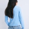 Camisa entallada con costura bajo el pecho Camisa entallada con costura bajo el pecho