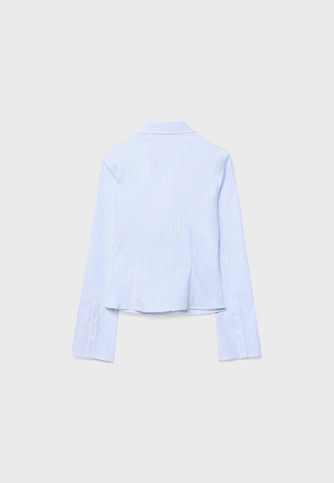 Camisa fruncida de bengalina Camisa fruncida de bengalina