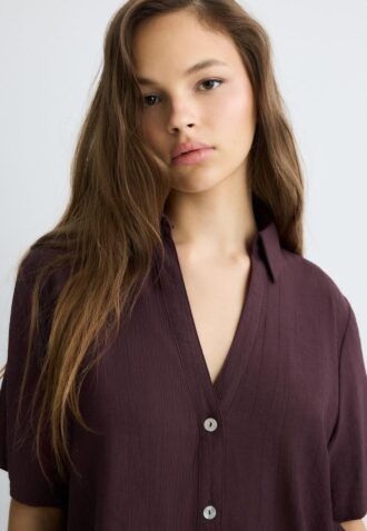 Camisa holgada con botones