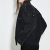 Camisa oversize corta de denim con tachuelas Camisa oversize corta de denim con tachuelas