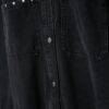 Camisa oversize corta de denim con tachuelas Camisa oversize corta de denim con tachuelas