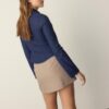 Camisas ajustadas de denim bengalina con doble cremallera Camisas ajustadas de denim bengalina con doble cremallera