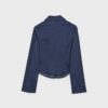 Camisas ajustadas de denim bengalina con doble cremallera Camisas ajustadas de denim bengalina con doble cremallera