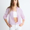 Camisas básicas de popelín a rayas con bolsillo Camisas básicas de popelín a rayas con bolsillo