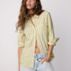 Camisas básicas de popelín a rayas con bolsillo Camisas básicas de popelín a rayas con bolsillo
