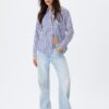 Camisas básicas de popelín a rayas con bolsillo Camisas básicas de popelín a rayas con bolsillo
