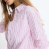 Camisas básicas de popelín a rayas con bolsillo Camisas básicas de popelín a rayas con bolsillo
