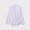 Camisas básicas de popelín a rayas con bolsillo Camisas básicas de popelín a rayas con bolsillo