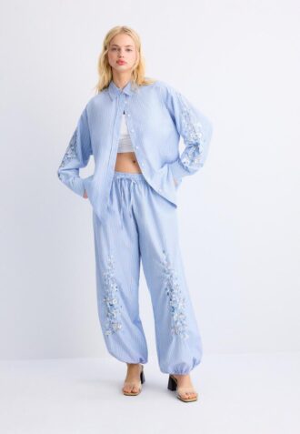 Camisas con mangas bordadas