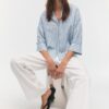 Camisas con mangas kimono efecto lino Camisas con mangas kimono efecto lino