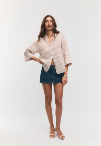 Camisas con mangas kimono efecto lino