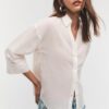 Camisas con mangas kimono efecto lino Camisas con mangas kimono efecto lino