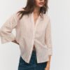 Camisas con mangas kimono efecto lino Camisas con mangas kimono efecto lino