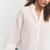 Camisas con mangas kimono efecto lino Camisas con mangas kimono efecto lino