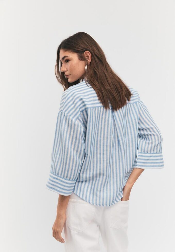 Camisas con mangas kimono efecto lino Camisas con mangas kimono efecto lino