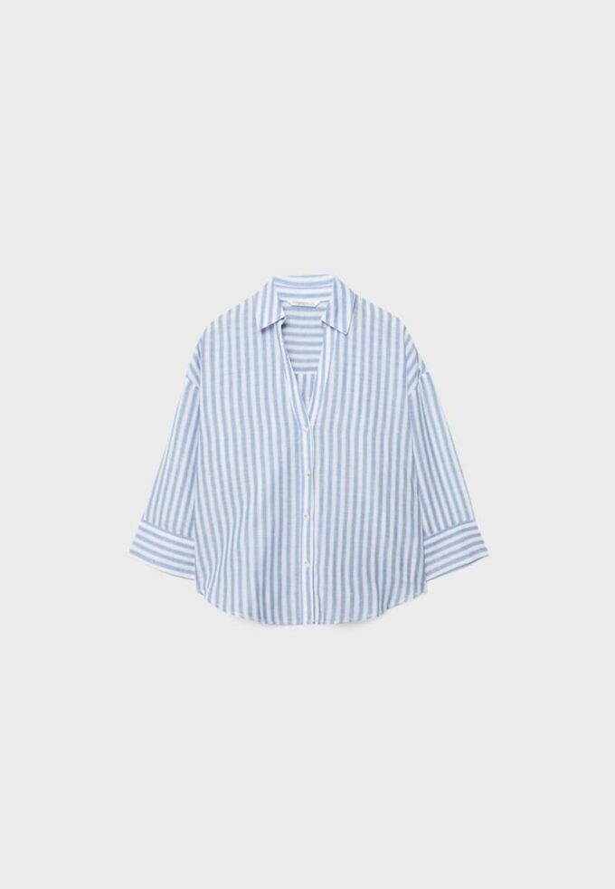 Camisas con mangas kimono efecto lino Camisas con mangas kimono efecto lino