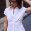 Camisas de manga corta con costura bajo el pecho Camisas de manga corta con costura bajo el pecho