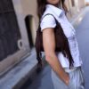 Camisas de manga corta con costura bajo el pecho Camisas de manga corta con costura bajo el pecho