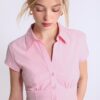 Camisas de manga corta con costura bajo el pecho Camisas de manga corta con costura bajo el pecho