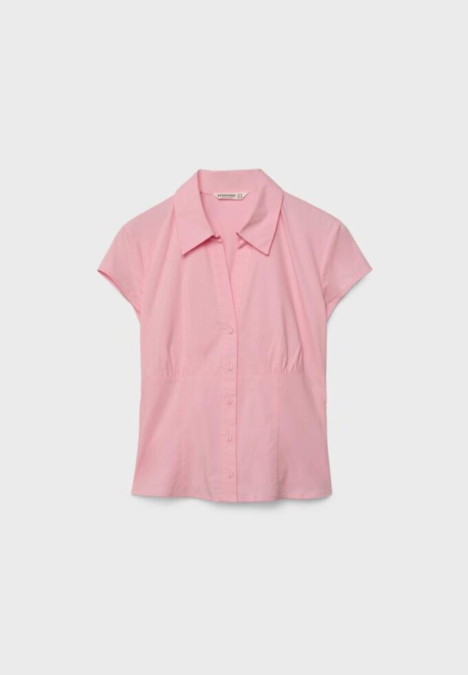 Camisas de manga corta con costura bajo el pecho Camisas de manga corta con costura bajo el pecho