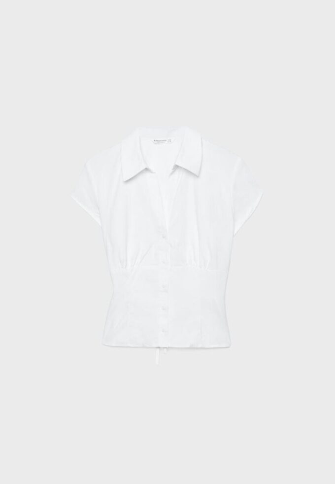 Camisas de manga corta con costura bajo el pecho Camisas de manga corta con costura bajo el pecho