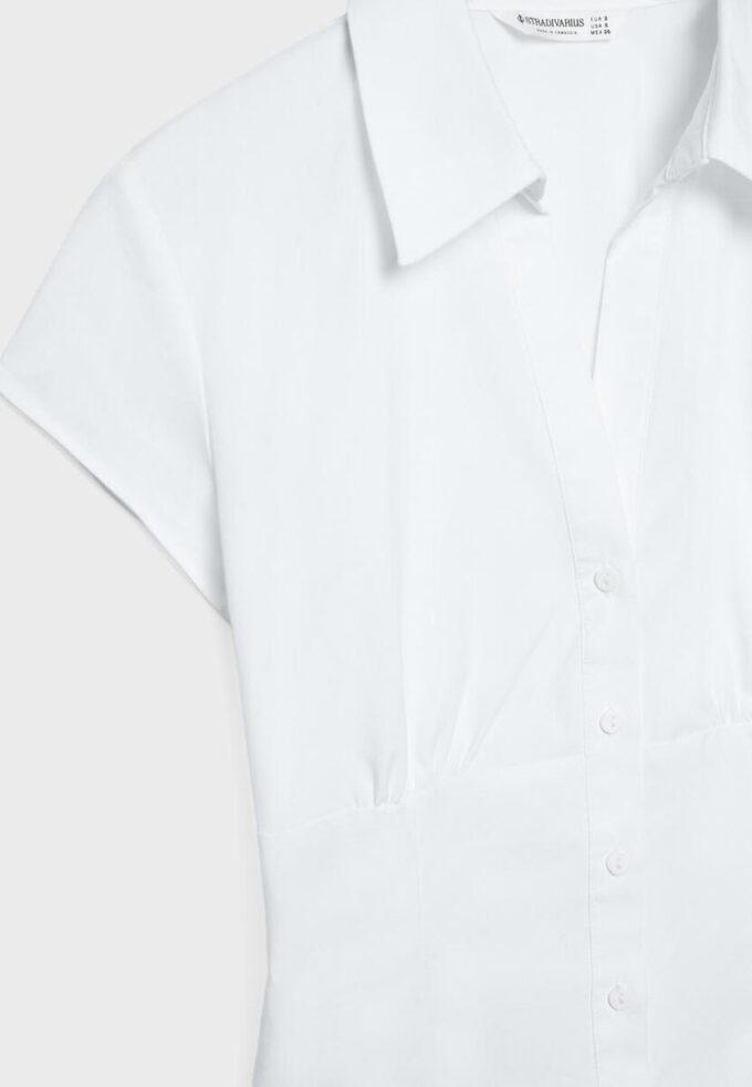 Camisas de manga corta con costura bajo el pecho Camisas de manga corta con costura bajo el pecho