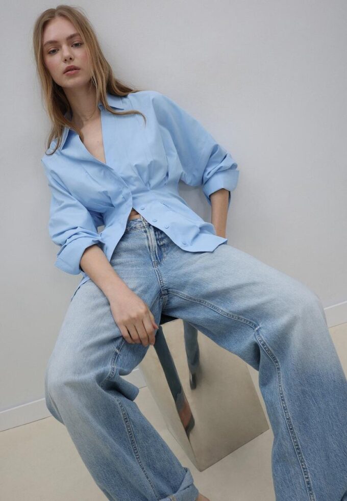 Camisas de popelín con pliegues Camisas de popelín con pliegues