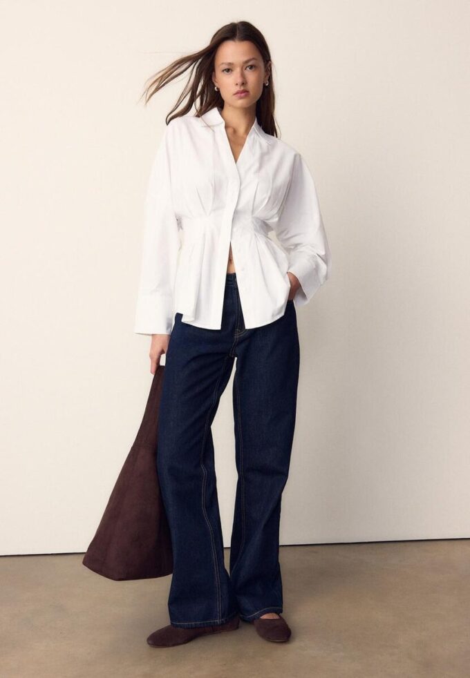 Camisas de popelín con pliegues Camisas de popelín con pliegues