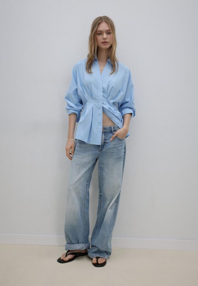 Camisas de popelín con pliegues Camisas de popelín con pliegues
