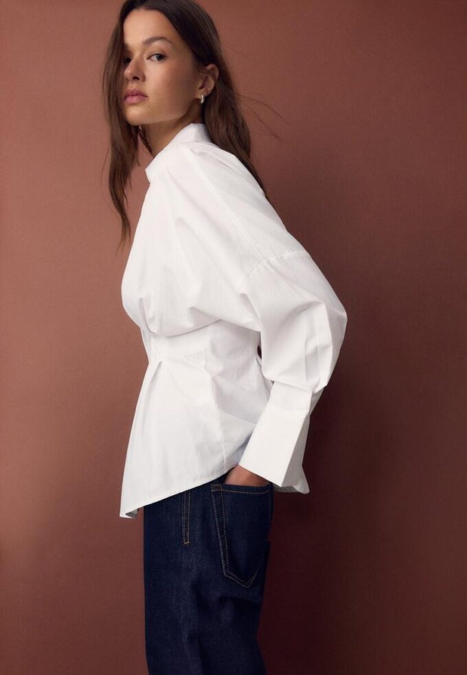 Camisas de popelín con pliegues Camisas de popelín con pliegues