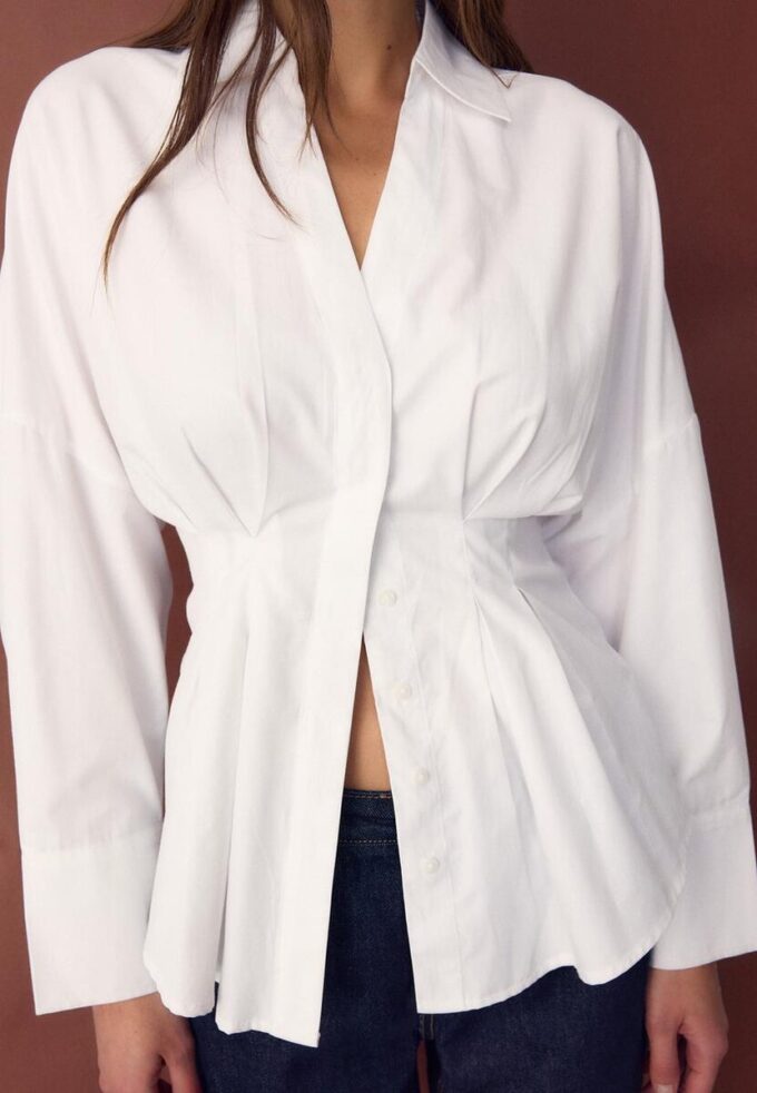 Camisas de popelín con pliegues Camisas de popelín con pliegues