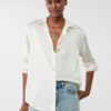 Camisas de satén con cuello Camisas de satén con cuello