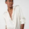 Camisas de satén con cuello Camisas de satén con cuello